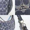 Used COACH Shoulder Bag Signature F57553 canvas/leather Navy one belt
