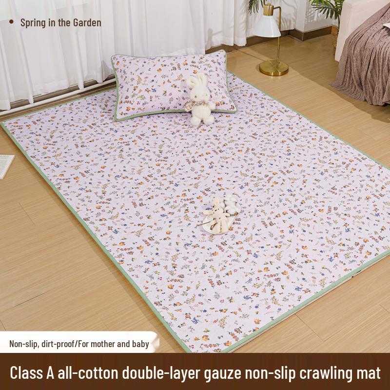 Class A Double Layer Protective Crawling Mat - Non-Slip, Stain-Proof, Anti-Fall Cover for Mother and Baby.