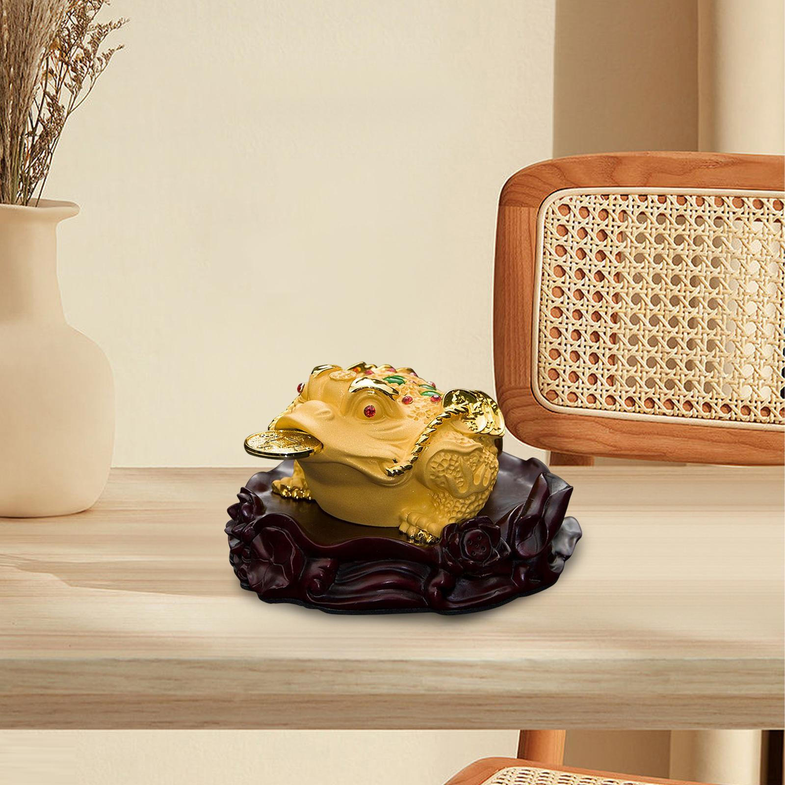 

Traditional Feng Shui Money Frog Toads Figurine Collection Chan Chu Charm Mini Resin for Table