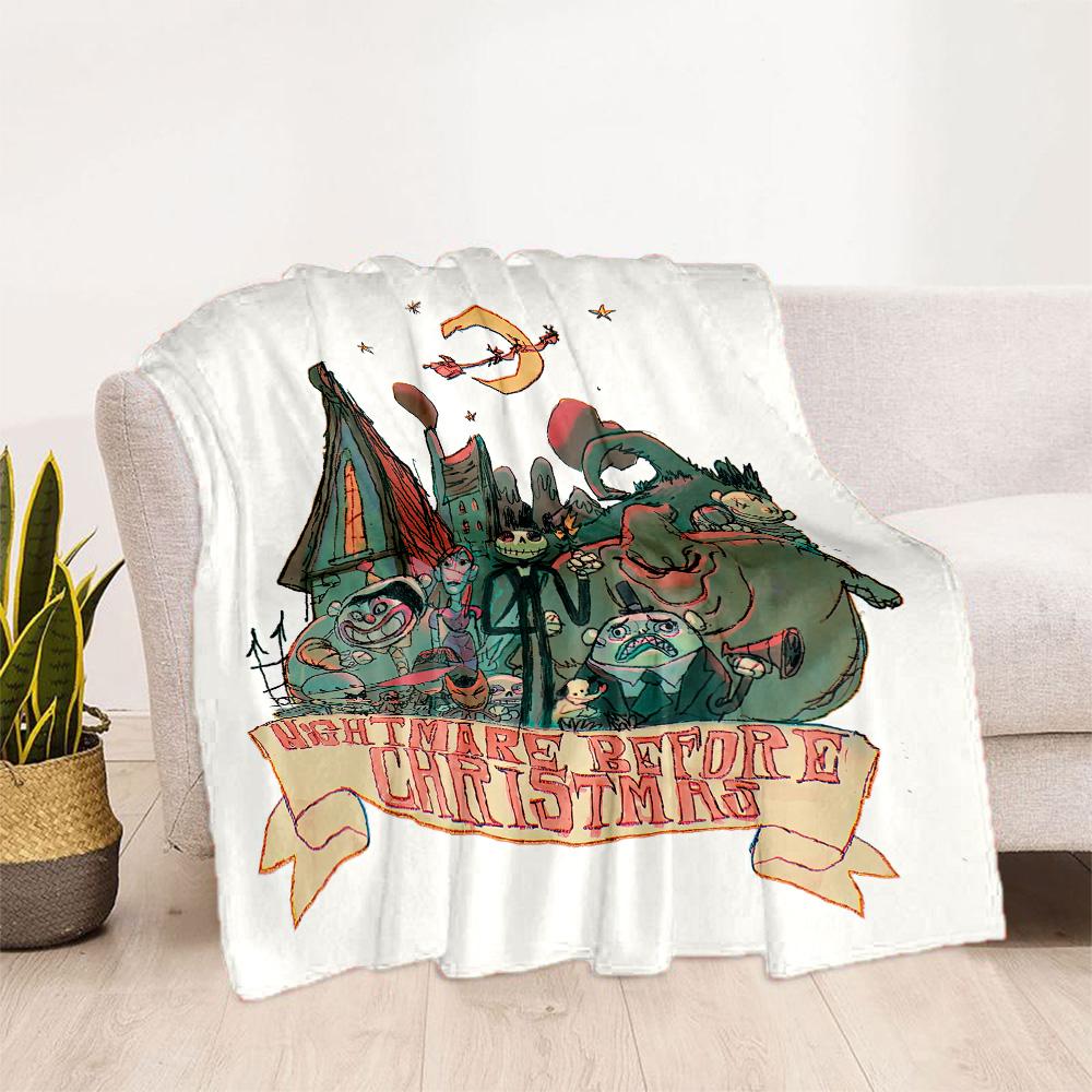 Christmas Nightmare Blanket Warmthful Decor Suitable for Picnics Chair Office for All Occasions Stylish Decor Ideal Gift For Birthday Valentine'S Day