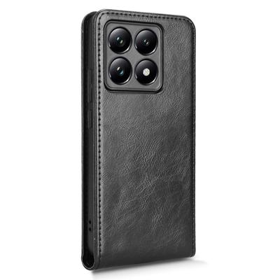 Puzdro pre Xiaomi 14T Pro so slotom na kartu Magnetický vertikálny výklopný kožený kryt na telefón