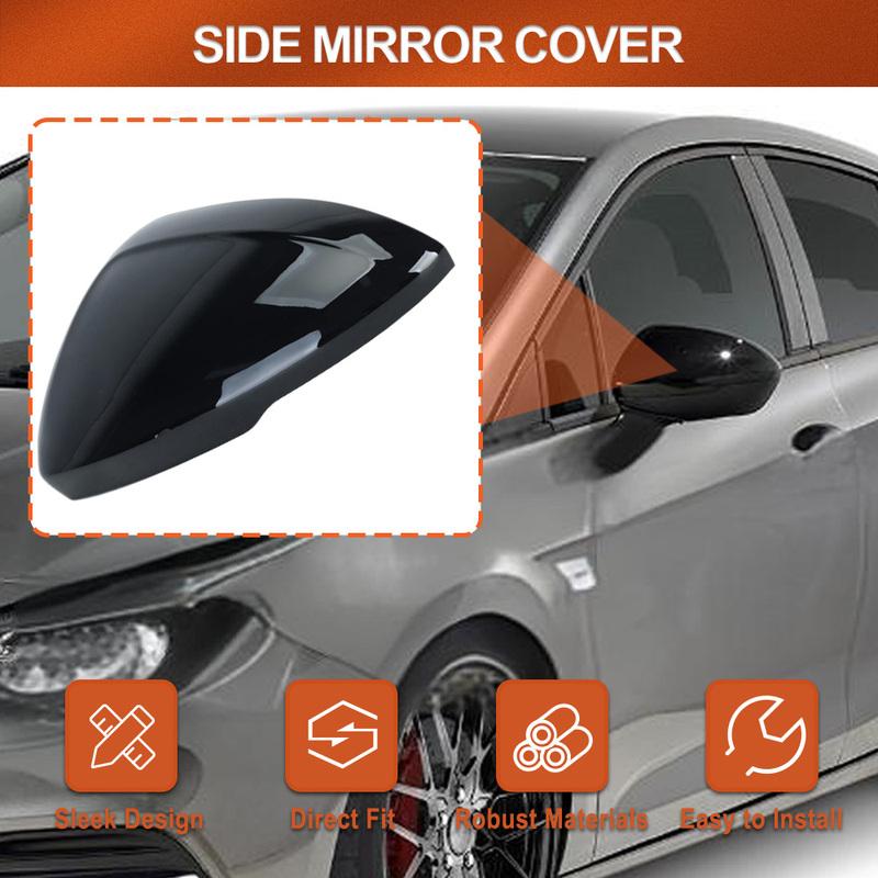 Glossy Black Side Rearview Mirror Cover Caps Shell for Opel Astra Vauxhall Astra MK7 K B16 2015 2016 2017 2018