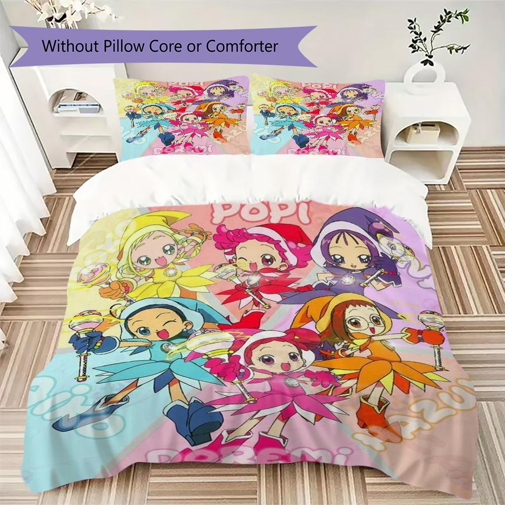 Magical DoReMi Pattern Bedding,Quilt Set Quilt Cover Pillowcase Home Birthday Gift(1 * duvet cover + 2 * pillowcase, without core)_lx