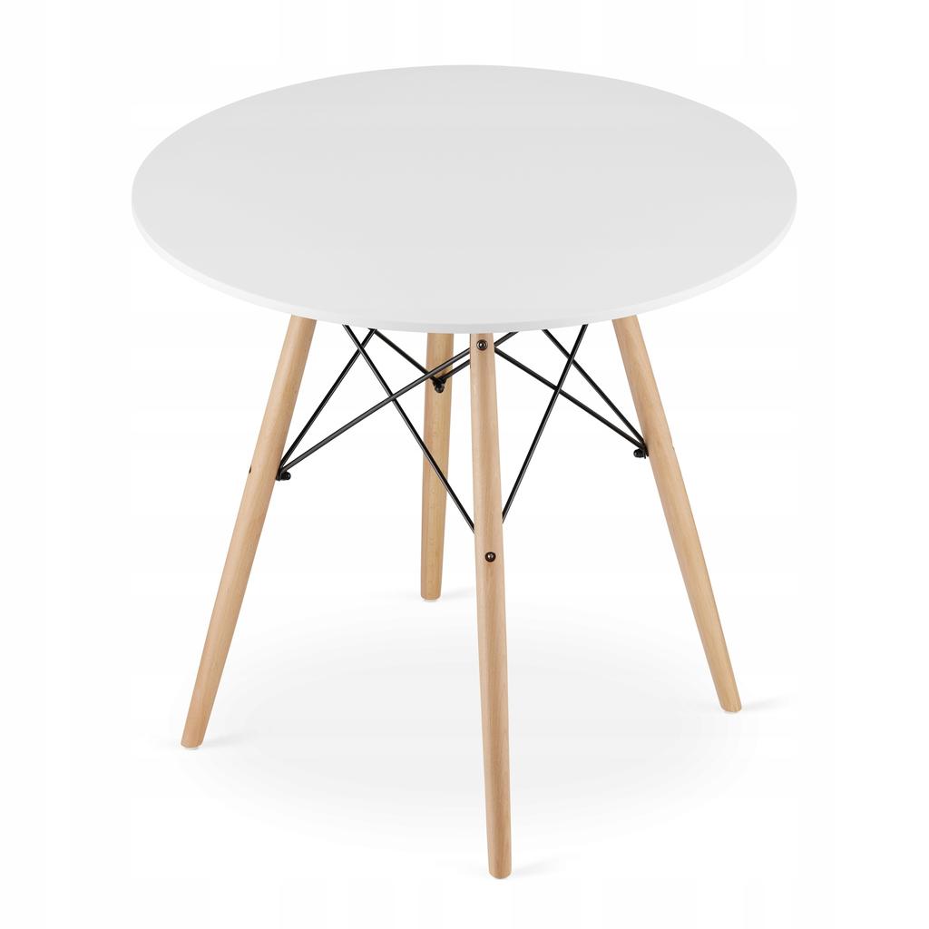 JUST HOME Scandinavian round table INFININTY 80 x 80 x 72cm white