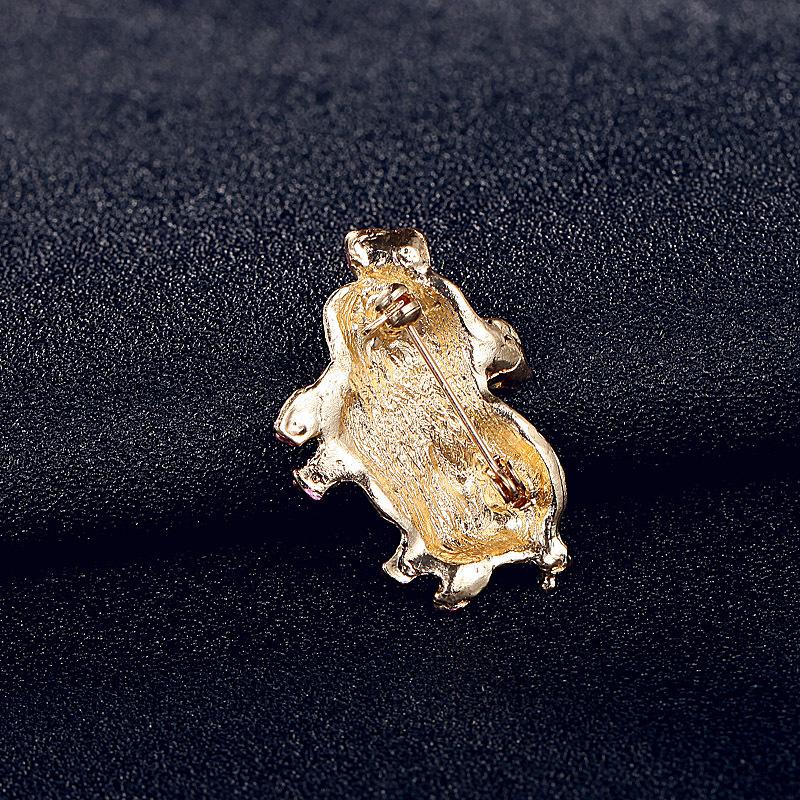 Retro Pink Pig Animal Breast Pin Women's Rhinestone Cute Breast Pin Sparkling Crystal Breast Pin Girl Dress Breast Pin Jewelry
