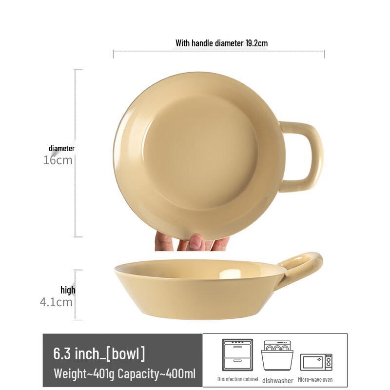 abay Single Handle Ceramic Serving Bowl