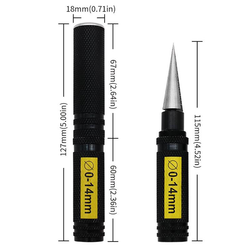Steel Wood Manual Expanding Core Drill Reamer Positioning Hole Opener Center Punch Reaming Knife Model Tool 0-14Mm Hole Opener