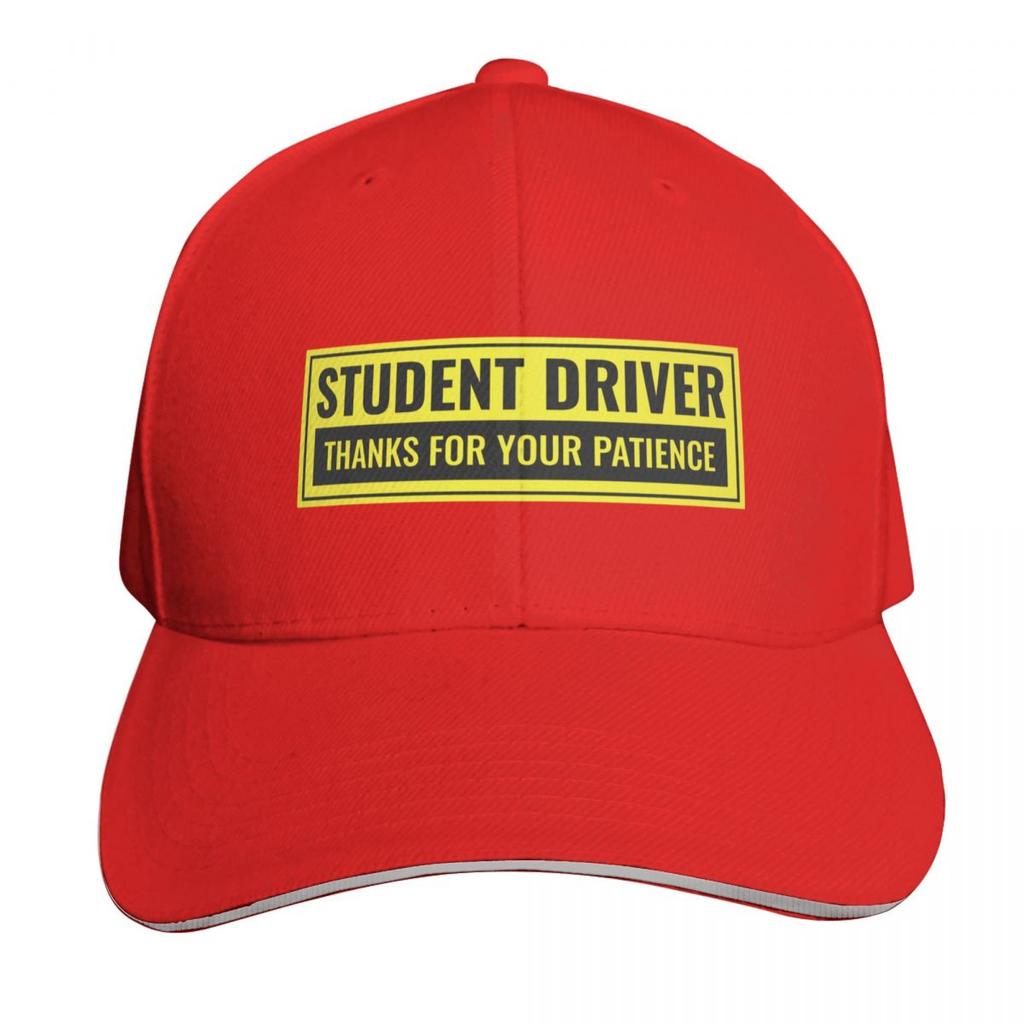 Student Driver Thanks For Your Patience Sign Baseball Cap Anime Fashionable Beach Derby Hat Unisexs Hats Womens