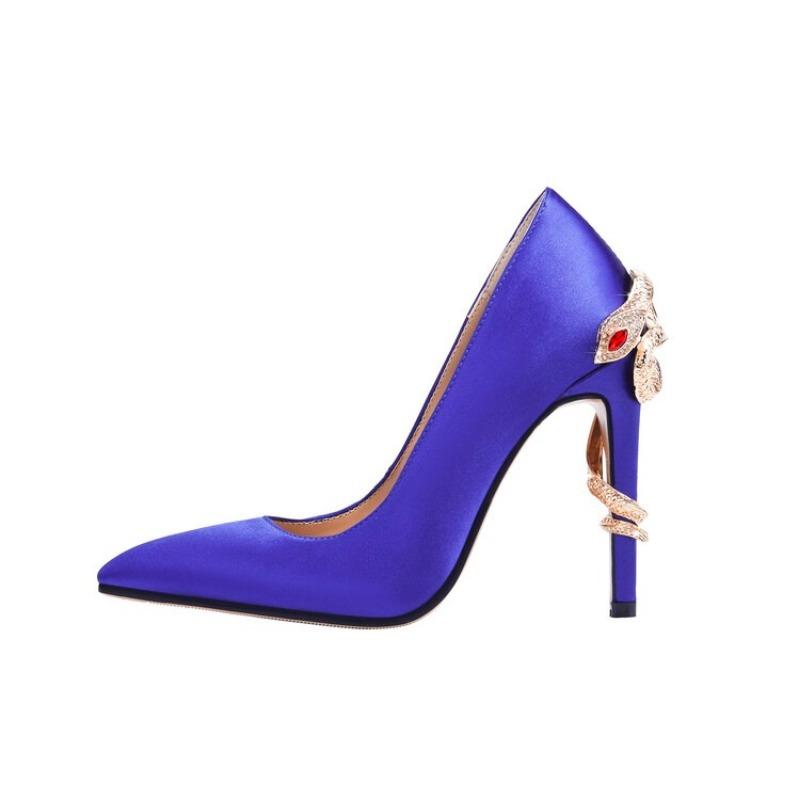 Fashion Luxury Handmade Diamond Snake Shaped Wrapped High Heels Bridal Wedding Dress Banquet Fashion Party Sexy Single Shoes Size 34-43