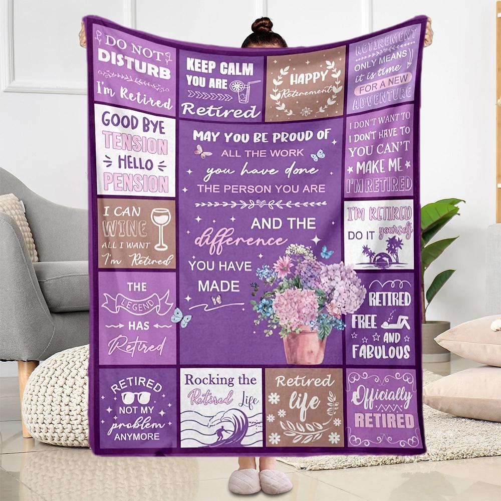 Retirement Journey Inspiration Blankets Are Suitable for Living Rooms,making Them an Ideal Choice for Outdoor Travel and Gifts.
