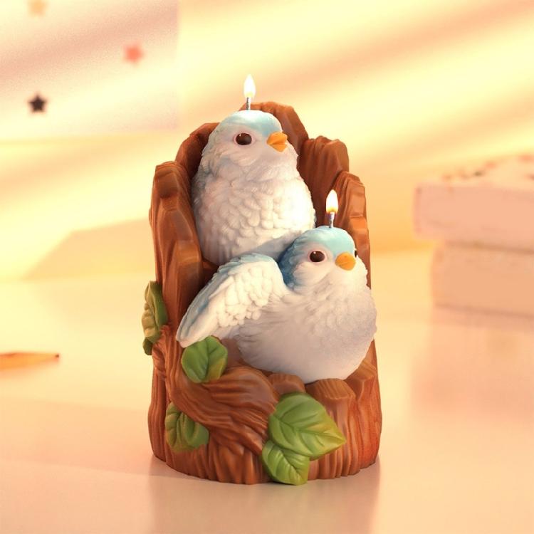 Multipurpose Silicone Mould for Handmade Soaps Candle Realistic Stump Sparrow Texture Designs