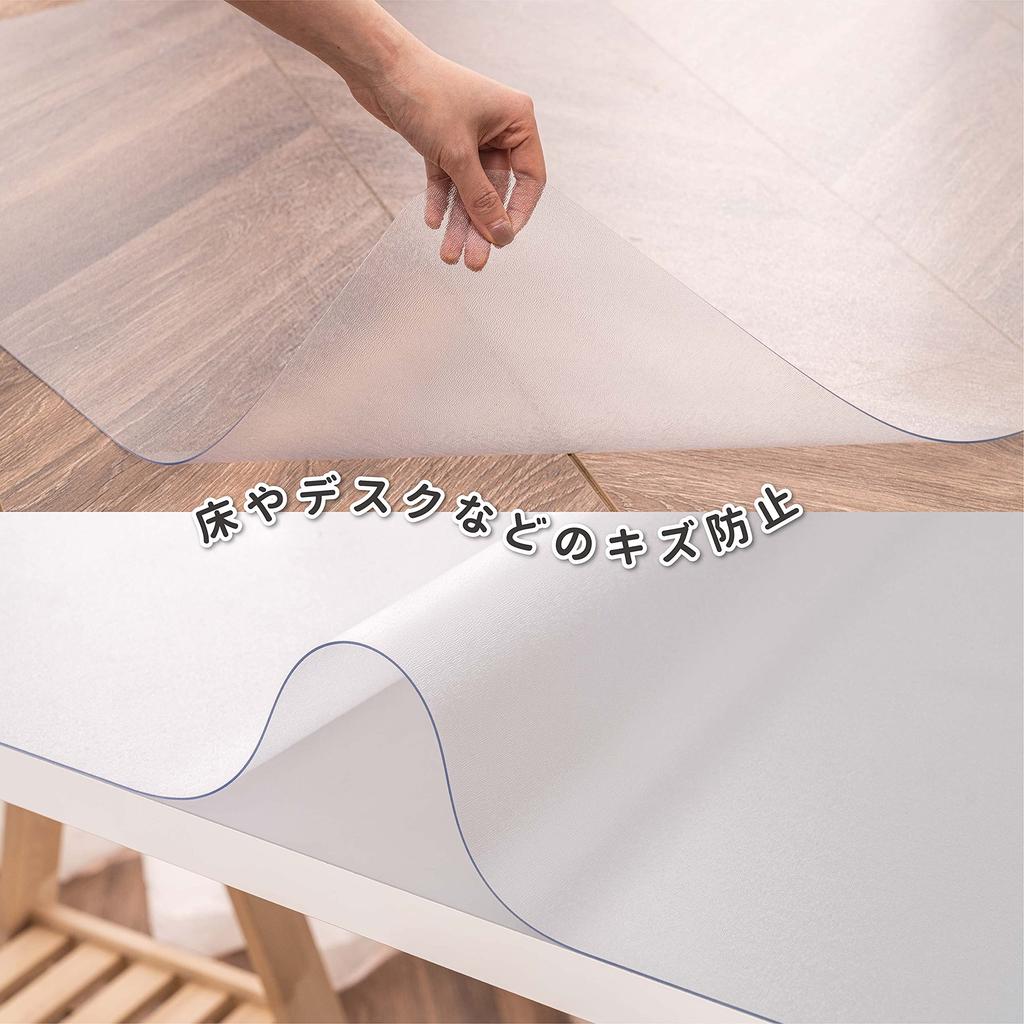 ROSMARUS Transparent Chair Mat, Scratch-Resistant, 75x120cm, 1.5mm Thick, Floor Protector, Gaming PVC Flooring Protection, Non-Slip, Durable and Soft,