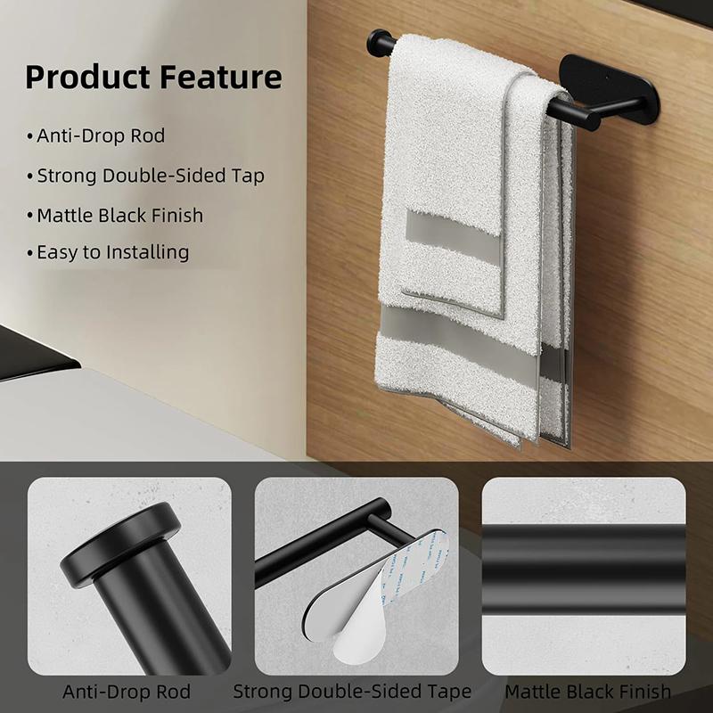 Self Adhesive Toilet Paper Holder No Punching Bathroom Kitchen Paper Roll Towel Organizer Waterproof Wall Mount Easy Install
