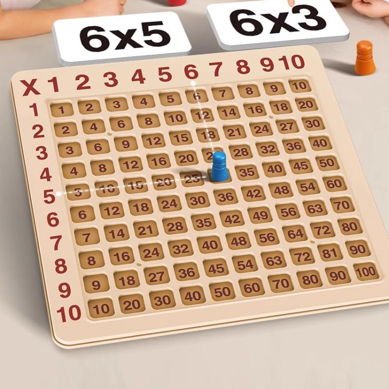 Juego de Mesa de Multiplicación 99 Sin Olor de Madera Juguete Educativo Montessori para Niños Práctica de Conteo Ayuda para el Aprendizaje Preescolar