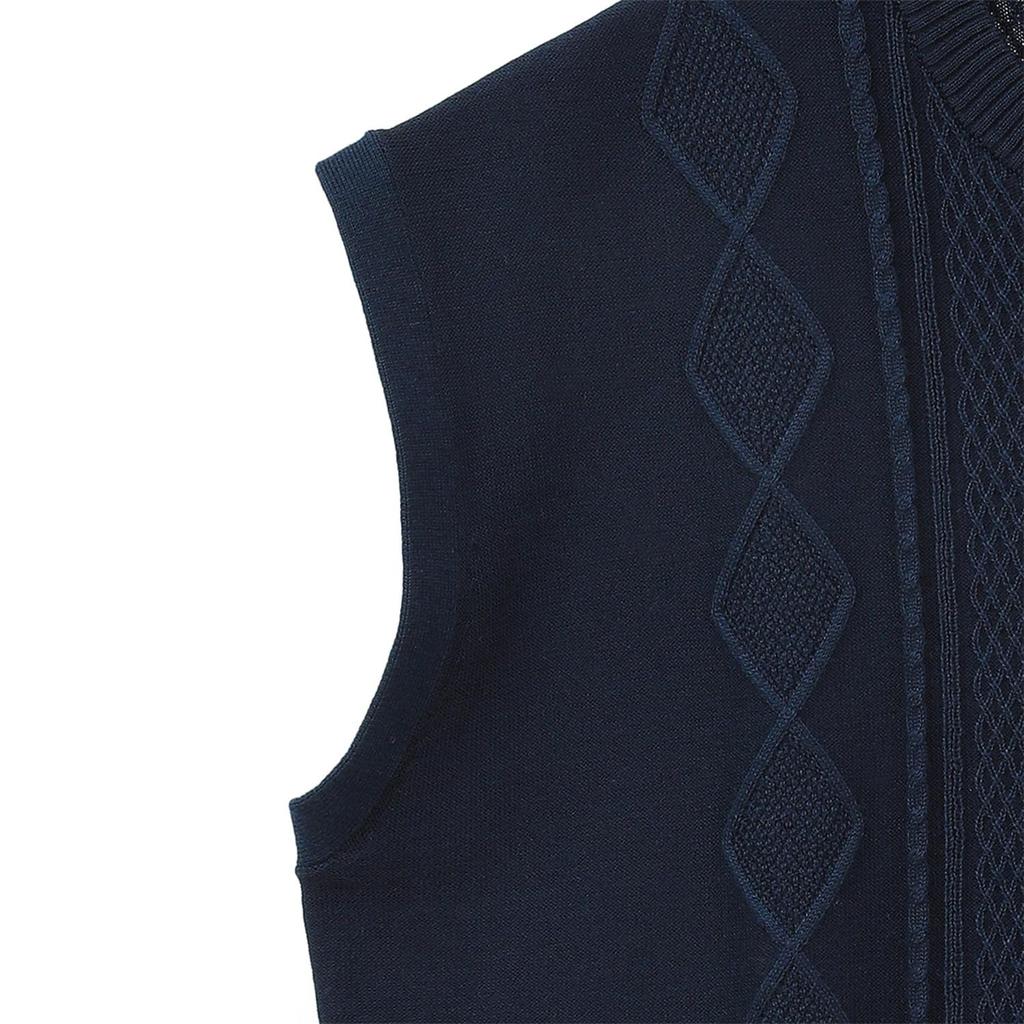 Callaway Women's Crew Neck Knit Vest (Brand Logo, Cable Knit) / Golf / C24119201 1120_Navy S
