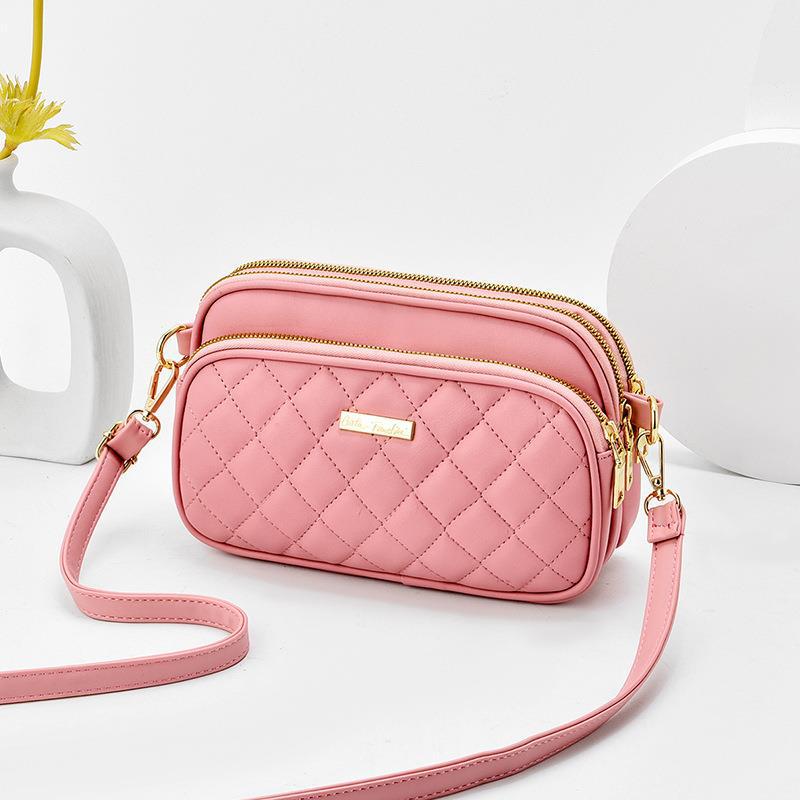 Amai Gu Women's Soft Leather Three-Layer Crossbody Bag - 2023 Spring/Summer Versatile Design