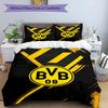 3-teiliges Bettbezug-Set (1 * Bettbezug + 2 * Kissenbezug, ohne Kern), Borussia Dortmund Print Bettwäsche-Set, Schlafzimmer-Dekoration, Ganzjahres, Geburtstagsgeschenk