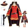 Anime Figures Megumin Cosplay Costume Carnival Uniform Dress Hat Glove Accessories Halloween Costume Party For Girls Women