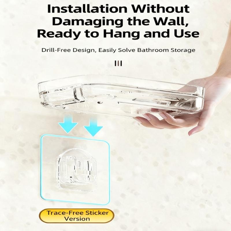 Modern Soap Holder Quick Installation Soap Container for Wall Mounting Soap Organizing Household Bathroom Decoration