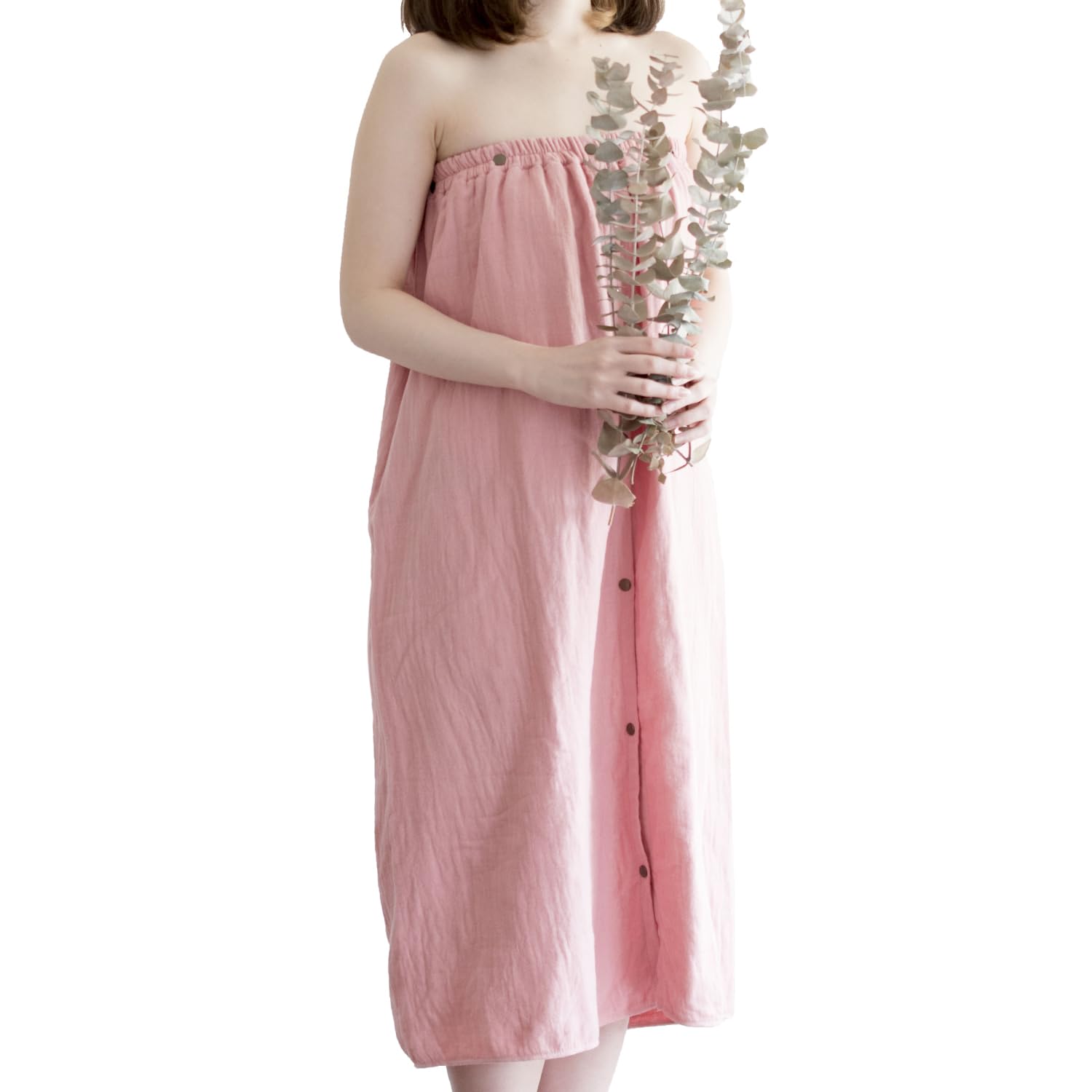 

Transparan Wrap Towel for Premium Senshu Towel Japanese-Made Adults, Gauze, Quick-Drying, Thin, 100% Cotton, (Salmon Pink)