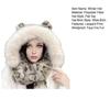 Winter Hat Leopard Print Imitation Fox Fur Windproof Hat Cold Weather Warm Ear Protection