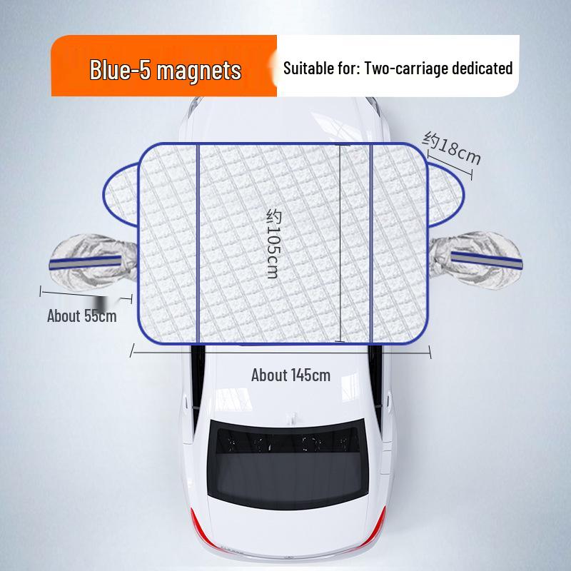 

Magnetic Windshield Snow Cover & Sunshade: Winter Shield, Sun Protection & Heat Insulation