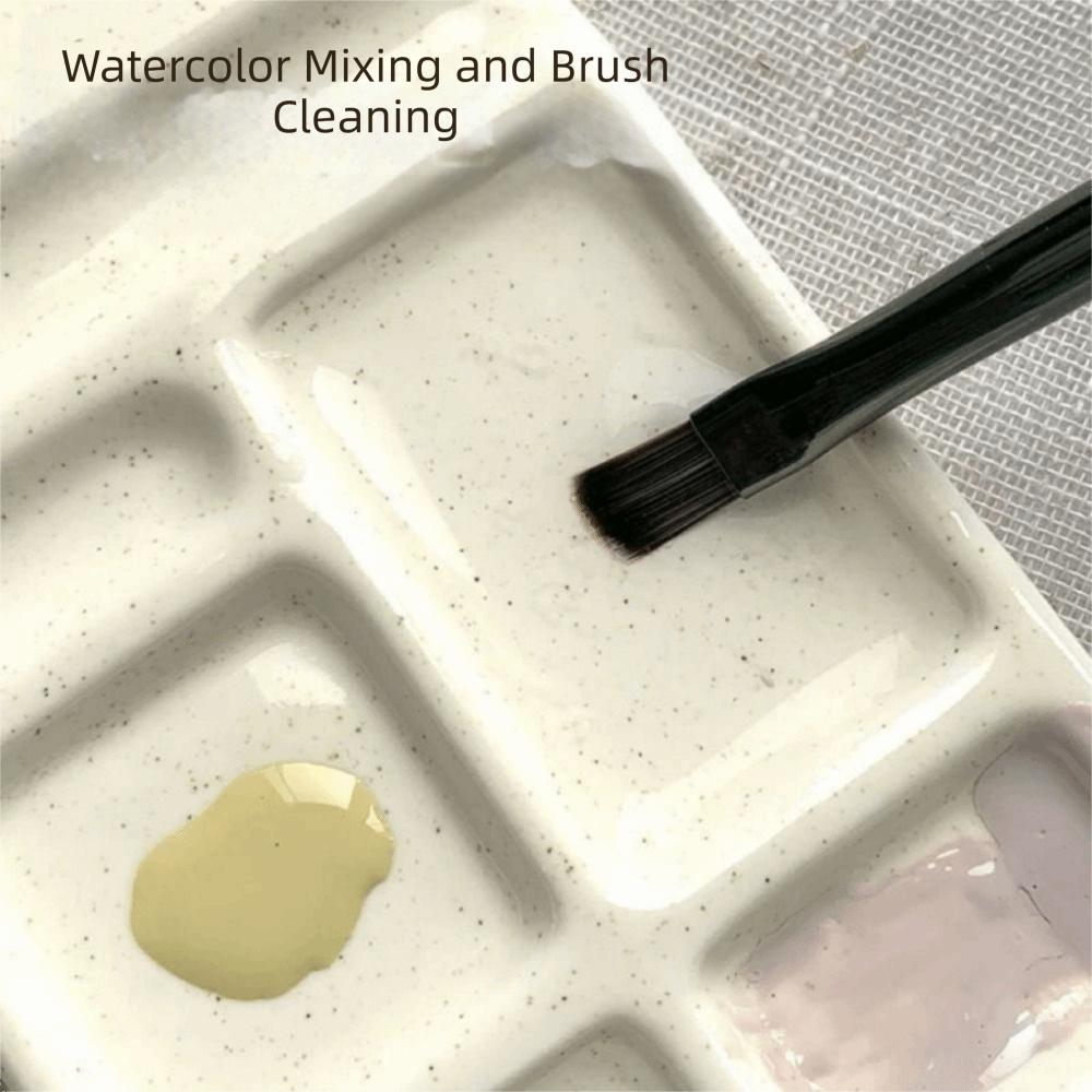 Anti-Seepage Nail Palette Easy To Clean Multi-Compartment Ceramic Palette Gel Color Blending Sturdy Durable