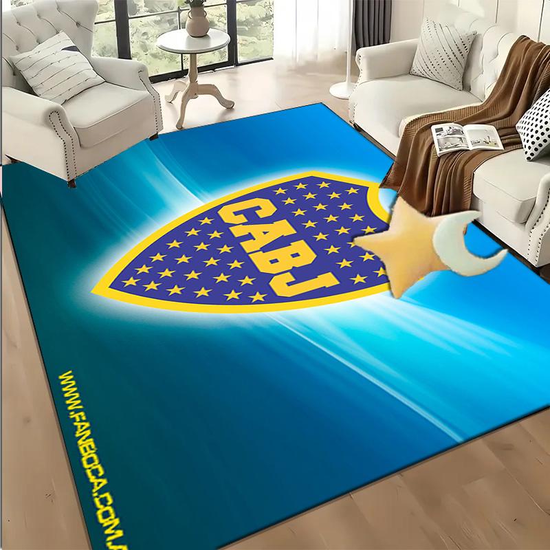 1PC Boca Juniors Crest Design Rug Game Carpet, Floor Mat for Bedroom Living Room Entryway Rug, Home Decor Idea Gift for Christmas Birthday