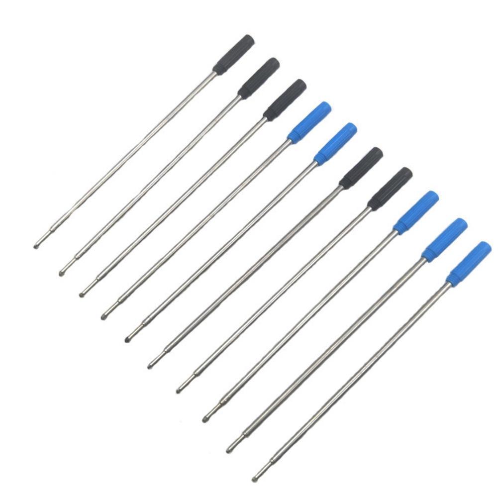 10 Pcs OPP Packaging Metal Pen Refill Ballpoint Pen for Crystal Diamond Ballpoint Pen Student Pen Rod Blue/Black Ink 7cm Length