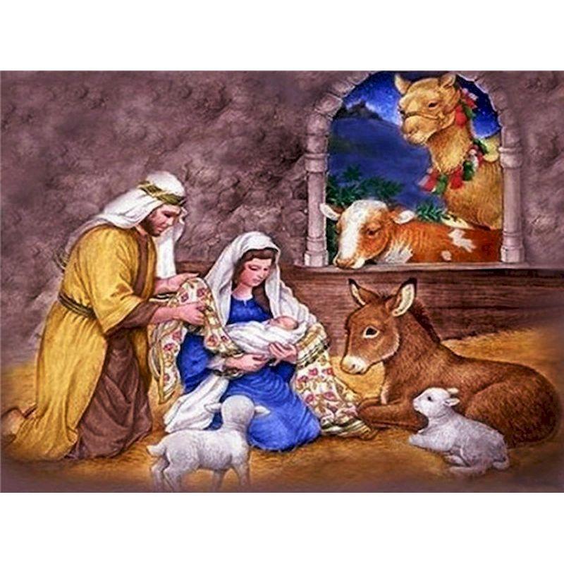 Náboženské DIY Diamantové umělecké malířské sady Krajina Moderní Ruční řemesla Plný kulatý vrták Diamantové malování Domácí dekorace