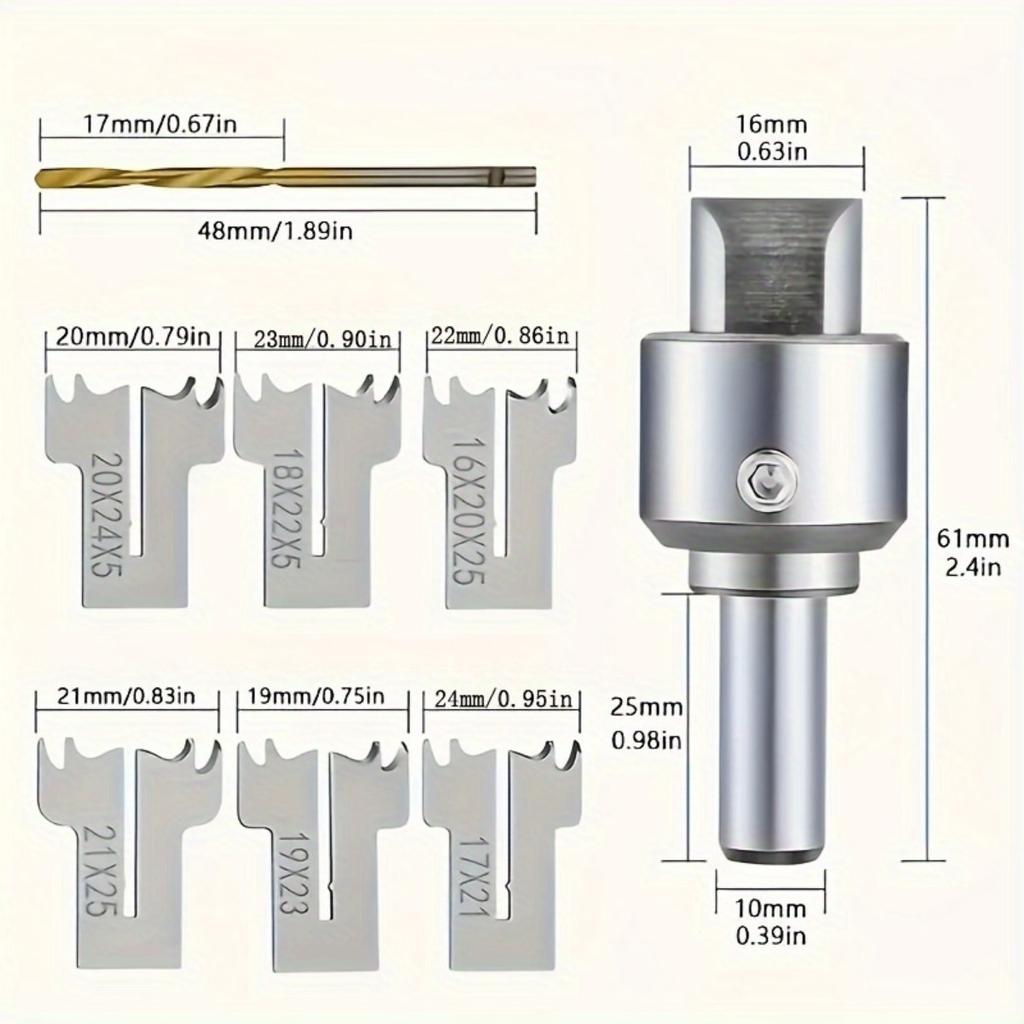 16pcs Wooden Ring Making Kit with Carbide Blades & Allen Wrench - Versatile Craft Tool Set for Jewelry