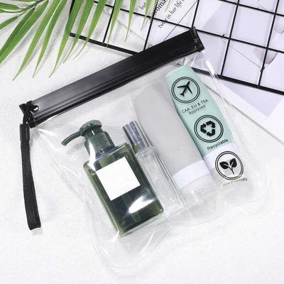 1 Stück Gepäck Transparent Reisegebrauch Auslaufsicher Flug Make-up Wasserdicht Für Frauen Wiederverwendbar Flughafensicherheit Kulturbeutel
