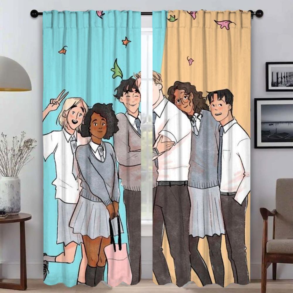 Window Curtain for Room 2 Panel Heartstoppers Modern Living Room Curtains Tulle for Bedroom Partition Home Interior Curtains