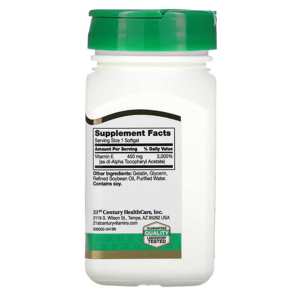 21st Century Sentry Vitamin E 450mg (1000IU) Softgels, 55 Count