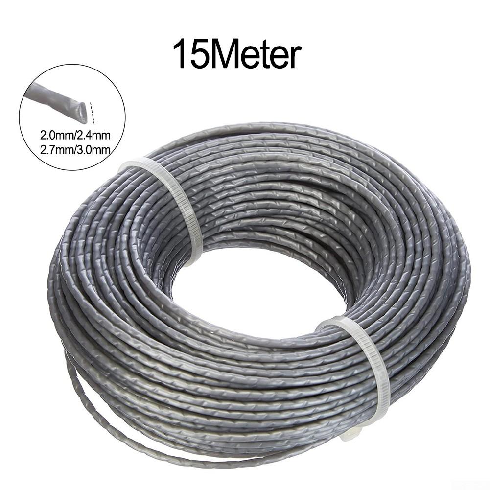 15 Meter Line Spool Mowing Line 1pc 2/2.4/2.7/3.0mm