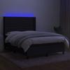 Maison Exclusive - Sommier à lattes de lit matelas et LED Noir 140x190 cm Tissu