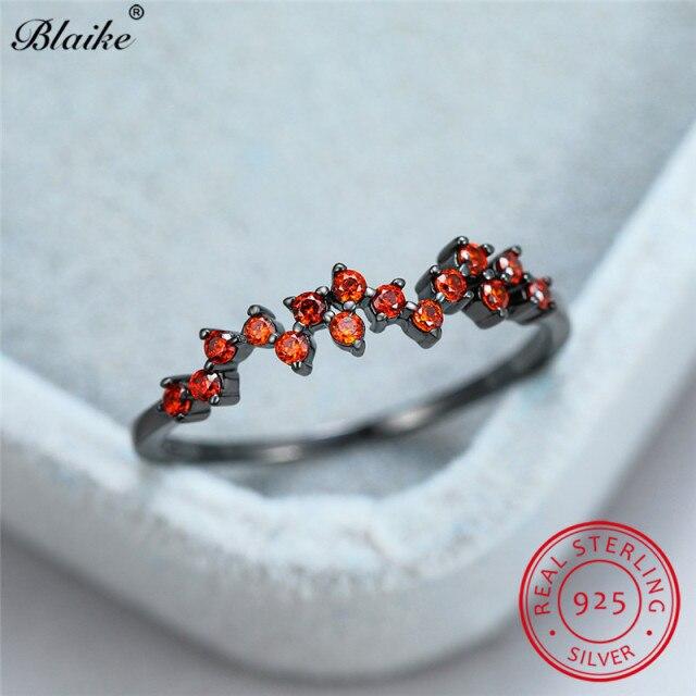  Color Women Rings Yellow Gold Tone Minimalist Thin Rings Blue Cubic Zircon Bridal Party Event Wedding Occasion Bands Stacking