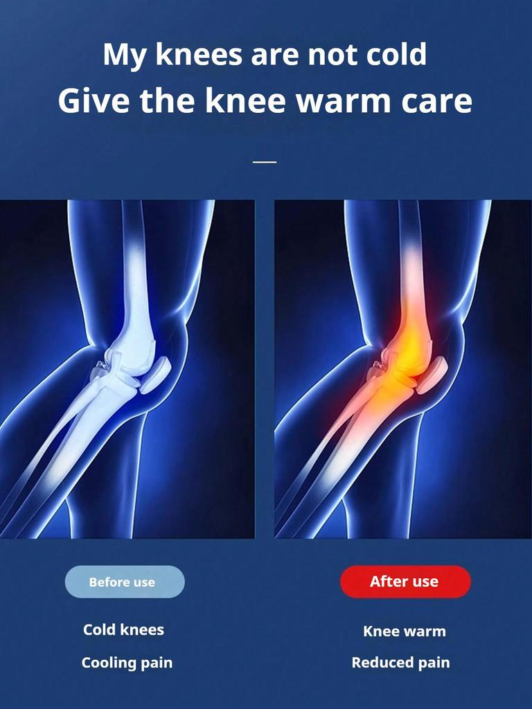 Adjustable Knee Massager with Heat & Red Light Therapy - Ideal for Cold Legs & Joint Comfort At Home
