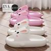 Women's Cute Rabbit Slippers - Summer Indoor Non-Slip, Odor-Resistant Thick Sole for Home & Bath.