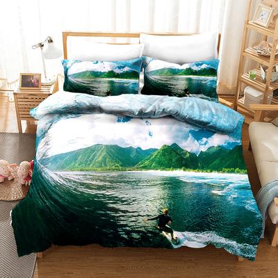 Surfen Bettwäsche Set Queen/King/Full für Jungen Kinder Männer Surfbretter Bettbezug Polyester Jugend Ozean Sport Thema Bettdecke Bezug