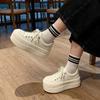 Fashion commuter retro heightening platform white shoes women's 2025 new autumn versatile lightweight casual sports shoes