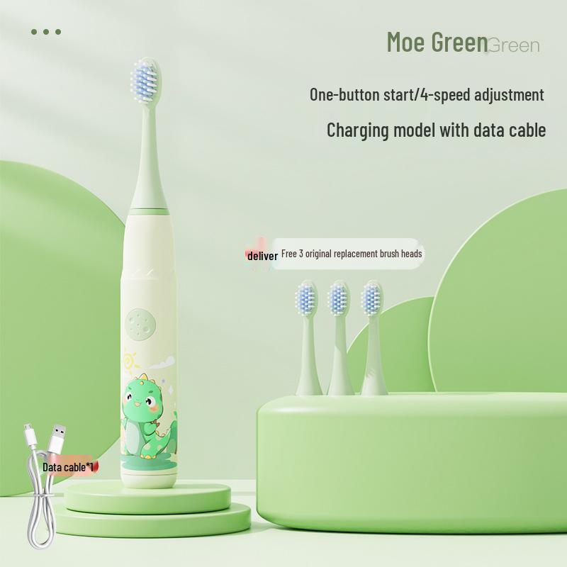 

Мультяшная перезаряжаемая электрическая зубная щетка Sonic для детей с мягкой щетиной Includes 8 Brush Heads