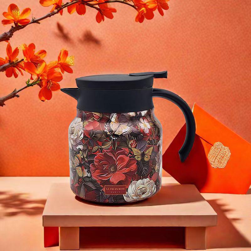 316 Stainless Steel Large-Capacity Thermos Flask with Tea Steeping Chamber