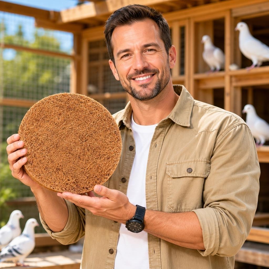 Taubennistmatten 15cm Rund Kokosfasermatten für die Eierinkubation Anti-Kipp Grasnestmatten Geeignet für Taubenschlag und Vogelnester