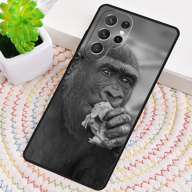 Gorilla-Middle-Finger Silicone Phone Case For Samsung Galaxy Note 10 Pro S26 S25 S24 S23 S22 S21 Plus S25Ultra Capa Cover