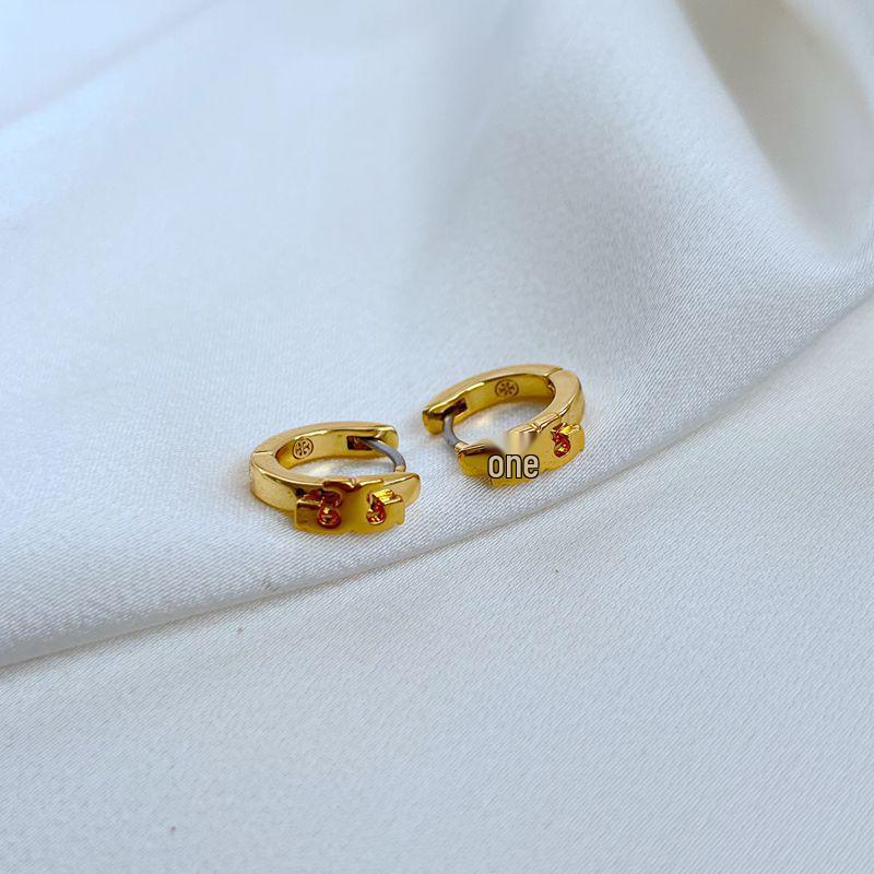 

Chic Minimalist Metal Earrings with Inlaid English Letters for Women