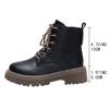 Fashion 2025 Lace Up Platform Ankle Boots for Women Autumn Winter Warm Plush Short Booties Mujer Plus Size Thick Sole Motorcycle Boots