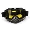 Motorcycle goggles with small nose guard, shiny black frame, non-slip velvet elastic strap, sports windproof and sun protection goggles