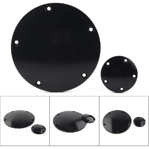 GZYF Motorcycle CNC 5 Holes Derby Cover & Point Cover for Harley Dyna 1999-2017, Softail 1999-UP, Touring FLHT FLHR FLHX FLTR FLHTCUTG 1999-2015, чёрный
