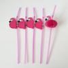 Flamingo Straws - Pink Party Decorations for Drinks and Photo Props